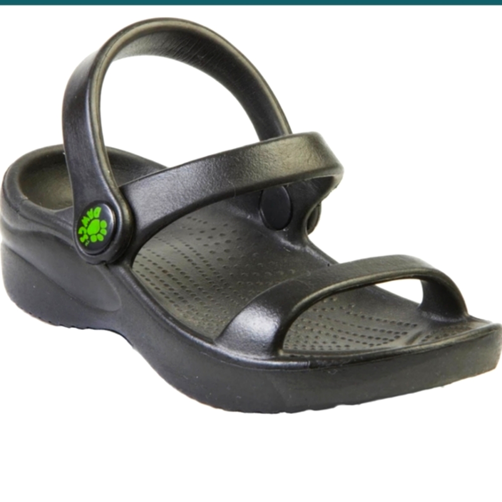 Dawgs Black Plastic Sandals Toddler Size 9